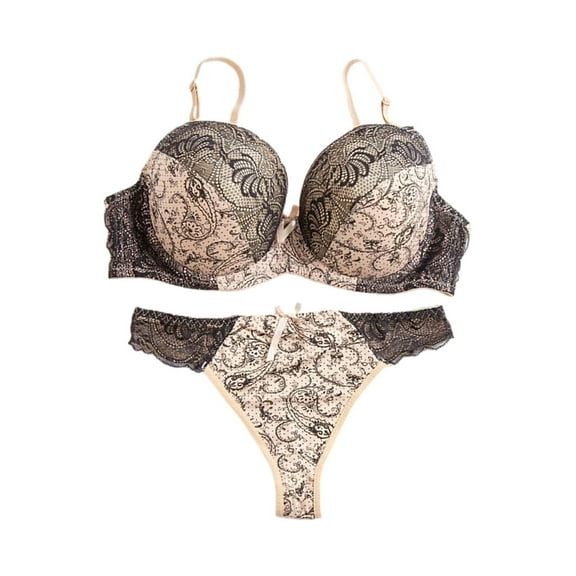 oqasdz Lingerie Sets for Women Sexy Comfortable Bra Set Lace Color Matching Plus Size Underwear Set