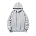 thumbnail image 1 of oqasdz Male Autumn Winter Casual Pullover Solid Color Hoodies Long Sleeve Pockets Drawstring Sweatshirt Hoodie Tops Fashionable Men Dailywear, 1 of 4
