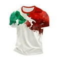 thumbnail image 1 of oqasdz Men T Shirts Casual Italian Flag Print Comfortable Breathable for Daily Wear Sports and Relaxation Tee Top, 1 of 3