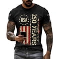 thumbnail image 1 of oqasdz Men T Shirts Knit Short Sleeve 1776-2026 Graphic Casual Comfortable Tee Celebration 250th Anniversary USA Shirt Tops, 1 of 6