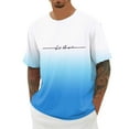 thumbnail image 1 of oqasdz Men T Shirts Oversized Summer Crew Neck Short Sleeve with City Print Basic Shirts Loose Casual Sports Shirts Tee Top, 1 of 4