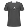 thumbnail image 1 of oqasdz Men T Shirts Striped Print Short Sleeve Crew Neck Solid Color Tee Shirt Classic Comfortable Soft Trendy Top Casual Outdoor Tshirts, 1 of 4
