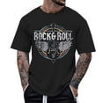 thumbnail image 1 of oqasdz Men T Shirts for Outdoor Casual Wear Relaxed Fit Rock and Roll Graphic for Summer and Fall Tee Top, 1 of 3