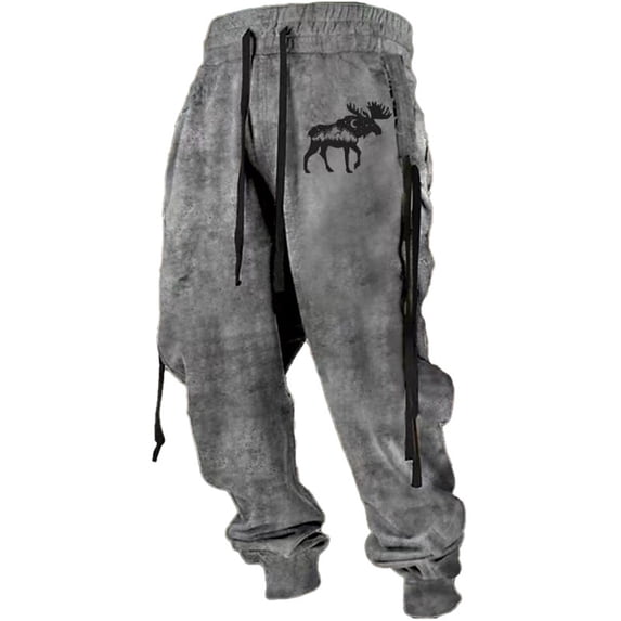 oqasdz Men's Pants Fashion 3D Printed Drawstring Elastic Waist Casual Sweatpants Sports Athletic Joggers Outdoor Activities Sweat Pants