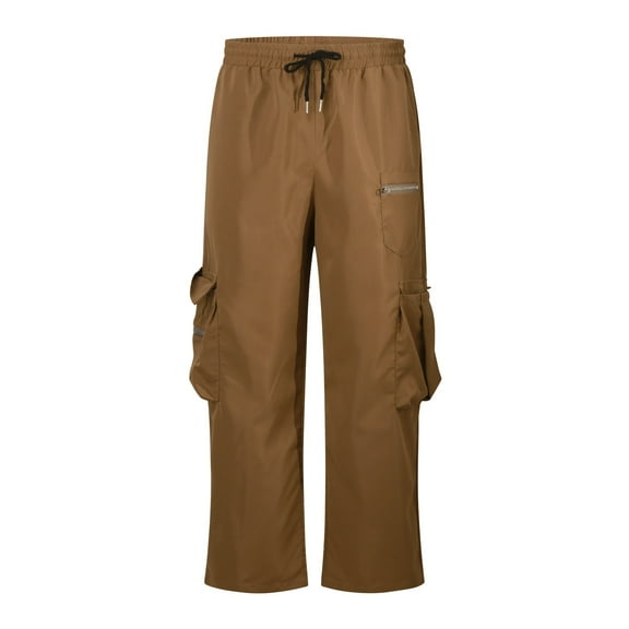 oqasdz Men's Pants Sports Thin Slim Fit Breathable Pants Straight Quick Drying Casual Woven Running Trousers