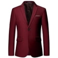 thumbnail image 1 of oqasdz Mens Blazer Modern Jacket for Attire Two Button with Tailored Design Comfort Loose Fit Sport Coat Daily Formal Outdoor Activities, 1 of 4