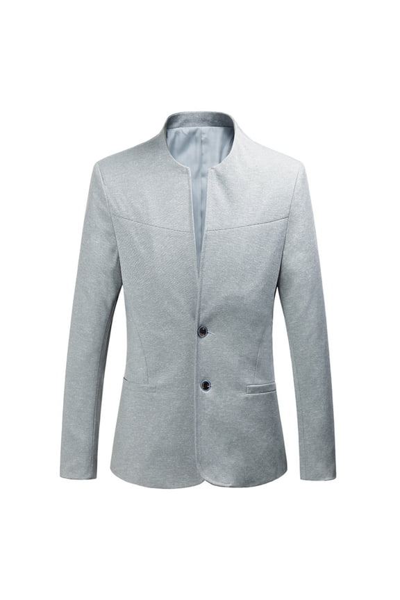 Mens Blazer New Spring Autumn Collar Two Button Solid Color Plus Size Fashion Casual Business formal Coat Top,Size M