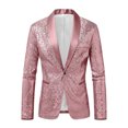 thumbnail image 1 of oqasdz Mens Blazer Sequin Nightclub Stage Performance Dinner for Groom Tuxedo Casual Lightweight Sport Coat Daily Formal Outdoor Activities, 1 of 4