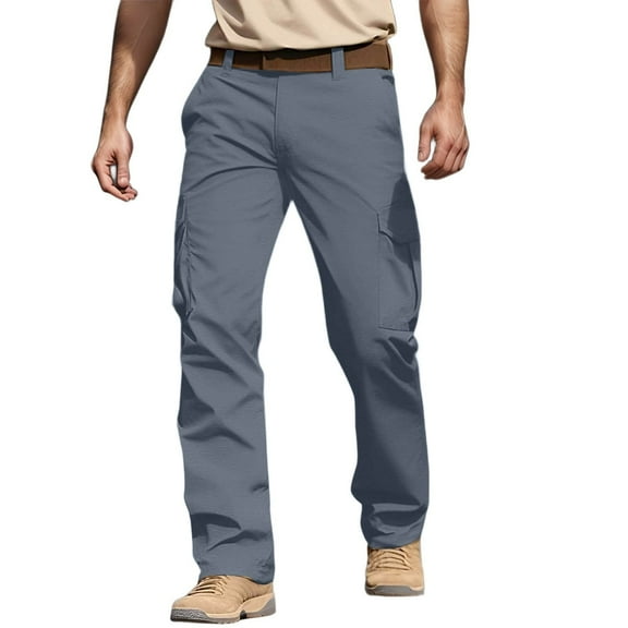 oqasdz Mens Cargo Pants Casual Waist Color Sports Hat Woven Pocket Foot Rope Solid Pants Street Cargo Tie Mens Cargo Pants