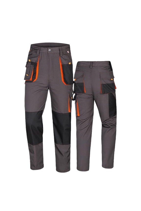 Mens Cargo Pants Unisex Three Large Pocket Pocket Cargo Pants Loose Reinforced Overalls Auto Engineering Work Pants