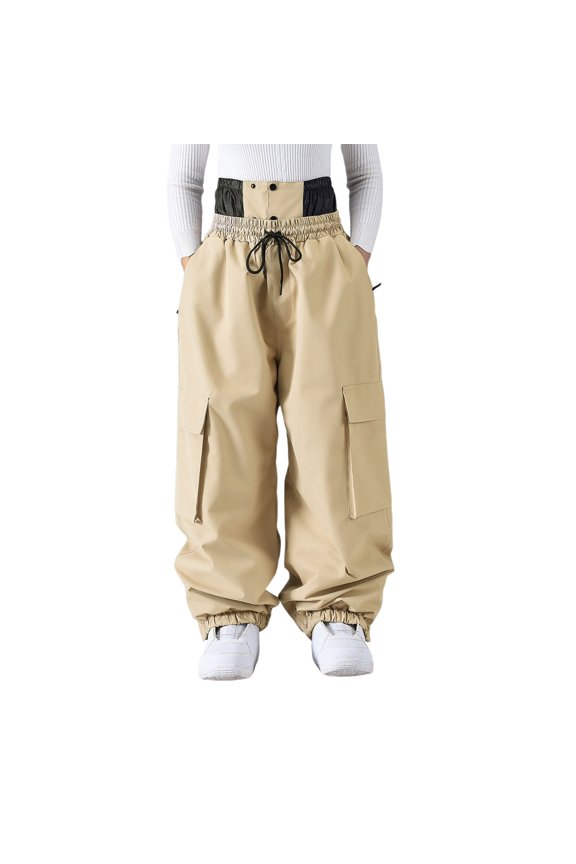 Mens Cargo Pants Winter Ski Trousers Windproof Insulated Cargo Joggers Comfort Outdoor Activities Hiking Trekking Snowboarding Pants