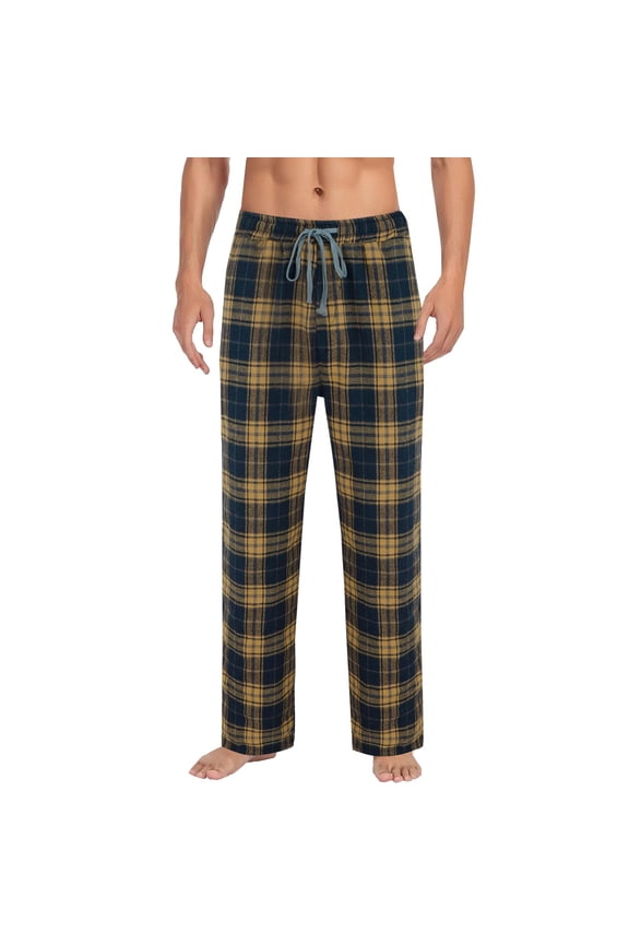 Mens Pants Elastic Waist Plaid Straight Leg Checkered Pants with Drawstring Business Fashion Lightweight Trousers Casual Loose Fit Dailywear