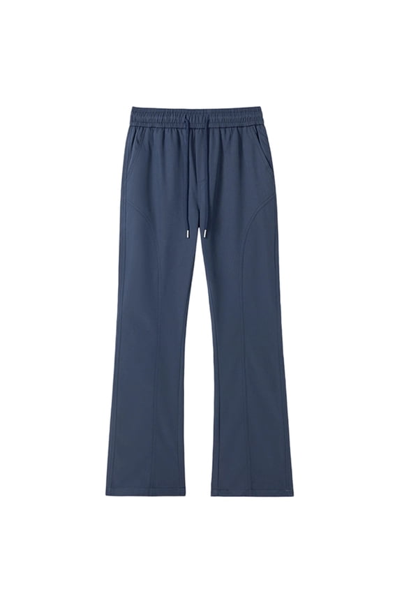 Mens Pants Elastic Waist Winter Lined Pants Windproof Thermal Trousers with Straight Leg Outdoor Lightweight Casual Versatile Dailywear