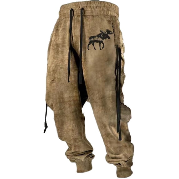 oqasdz Mens Pants Fashion 3D Printed Drawstring Elastic Waist Casual Sweatpants Sports Athletic Joggers Outdoor Activities Sweat Pants