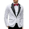 thumbnail image 1 of oqasdz Mens Suit Jacket Tailored Collar Slim Fit Comfortable for Business Party Wedding Evening Casual Stylish Coat Top,Size M, 1 of 6
