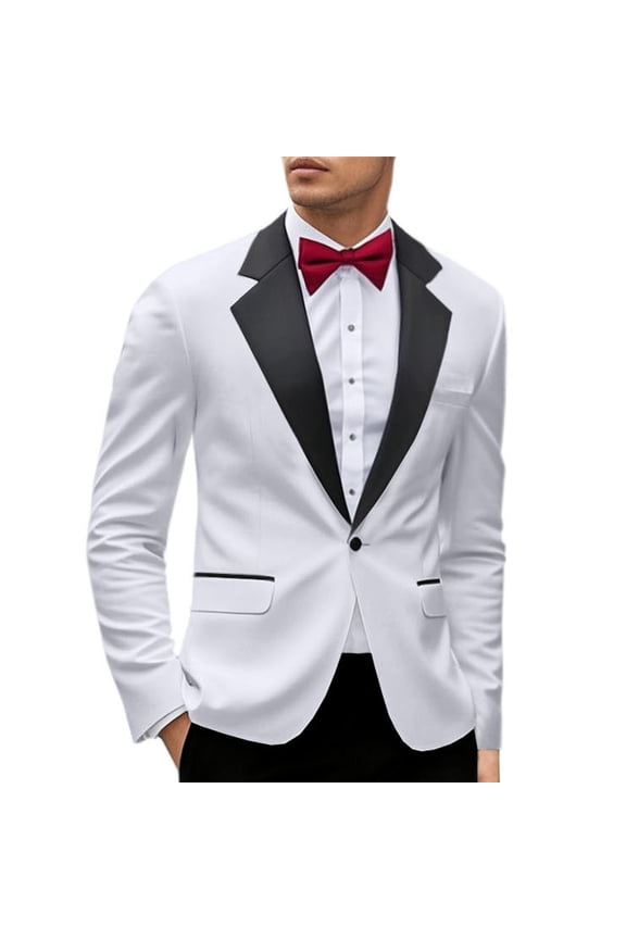 Mens Suit Jacket Tailored Collar Slim Fit Comfortable for Business Party Wedding Evening Casual Stylish Coat Top,Size M