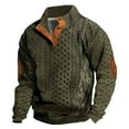 thumbnail image 1 of oqasdz Mens Sweatshirt 2025 Autumn Winter Fashion Casual 3D Digital Printed Imitation Knitted Sweater Fabric Half Zip Round Neck Hoodie Pullover, 1 of 2