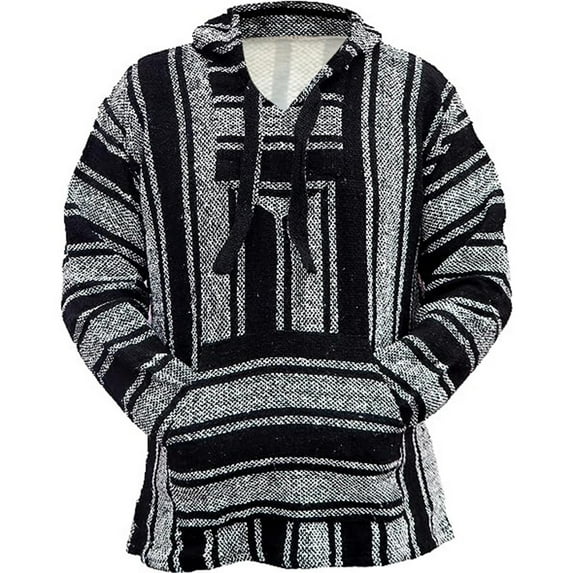 oqasdz Mexican Hoodie Hippie Surf Poncho Patchwork Men Sweater Sweatshirt Long Sleeve Pullover Tops Boho Male Dailywear