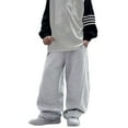 thumbnail image 1 of oqasdz Pants for Boys Drawstring Elastic Waist Wide Leg Sweatpants Active Sports Joggers for Kids Casual Trousers Size 10 Y-11 Y, 1 of 7