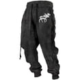 thumbnail image 1 of oqasdz Pants for Men Fashion 3D Printed Drawstring Elastic Waist Casual Sweatpants Sports Athletic Joggers Outdoor Activities Sweat Pants, 1 of 3
