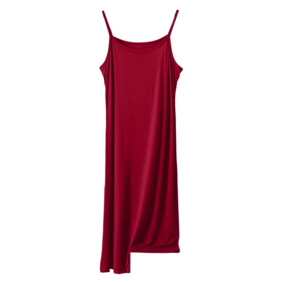 oqasdz Plus Size Dresses Sleeveless Knee Length Strap Midi Slip Spring Summer A Line Homewear Sleep Night Dress,2X