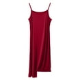 thumbnail image 1 of oqasdz Plus Size Dresses Sleeveless Knee Length Strap Midi Slip Spring Summer A Line Homewear Sleep Night Dress,3X, 1 of 7