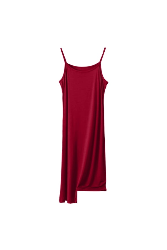 Plus Size Dresses Sleeveless Knee Length Strap Midi Slip Spring Summer A Line Homewear Sleep Night Dress,7X