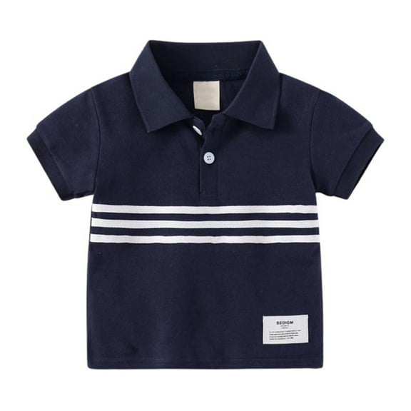 oqasdz Polo Shirts for Boys Kids Short Sleeve Button Closure Lapel School Uniform Shirt Fashion Casual Loose Fit Outdoor Daily Wear Size 18 M-24 M
