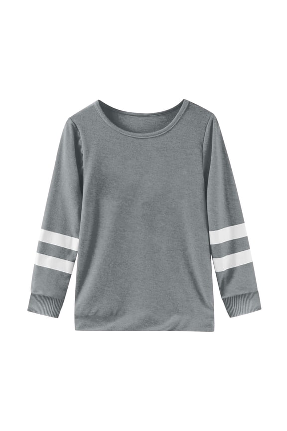 Shirts For Girls Girls Long Sleeve T Shirt Cuffs Children Crew Neck Top Girls T Shirt Top Size 3 Y-4 Y