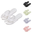 thumbnail image 1 of oqasdz Slippers for Women Travel Portable Flip Flops Indoor Outdoor Bathroom Shower Shoes Sandals with Flat Sole for Beach Pool,White, 1 of 6