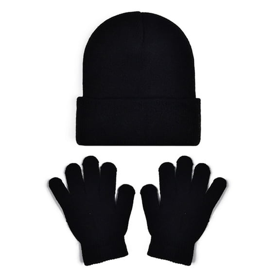 oqasdz Soft Kids Winter Hat with Mittens for Boys and Girls Toddler Youth Cold Weather Lined Cap Warm Comfortable Outwear