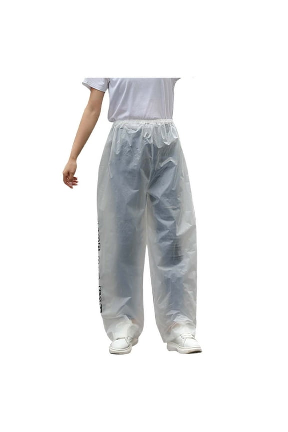 Solid Color Hiking Rain Pants For Men & Women Thick & Portable Fabric Bottom Half Rain Trousers With Enhanced Waterproofing Breathable Female Dailywear