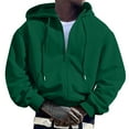 thumbnail image 1 of oqasdz Solid Color Mens Zip Up Hoodie Long Sleeve Full Zip Hooded Sweatshirt Pullover With Pockets Tops Relaxed Fit Male Dailywear, 1 of 6