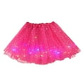 thumbnail image 1 of oqasdz Solid Color Women Star Sequins Mesh Pleated Tulle Princess Skirt With LED Small Bulb Skirt Leisure Female Dailywear, 1 of 9