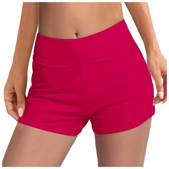 oqasdz Solid Color Women Swimwear Menstrual Period Trunks Leakproof Swim Shorts Wide Waistband Bottoms Classic Female Beachwear