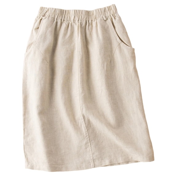 oqasdz Stylish High Waisted A Line Skirts for Women Plus Size Retro Solid Color Fashion for Spring Summer Casual Outdoor Everyday Wear