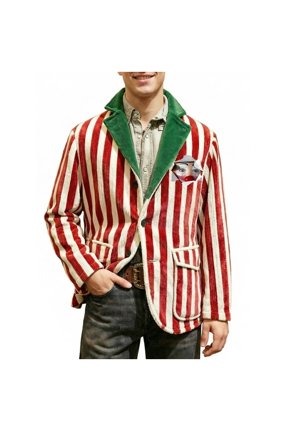 Suit Jacket for Men Corduroy Jacket for Festival and Smart Wear Casual Lightweight Sport Coat Party Evening Wedding Prom