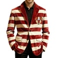 thumbnail image 1 of oqasdz Suit Jacket for Men Elegant Festive Velvet with Sequined Print Stylish Jacket Comfort Loose Fit Sport Coat Party Evening Wedding Prom, 1 of 5