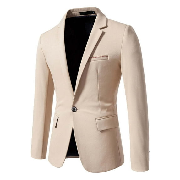 oqasdz Suit Jacket for Men Solid Color Single One Button Stretch Casual Slim Fit Business Wedding Party Banquet Coat Top,Size 4X