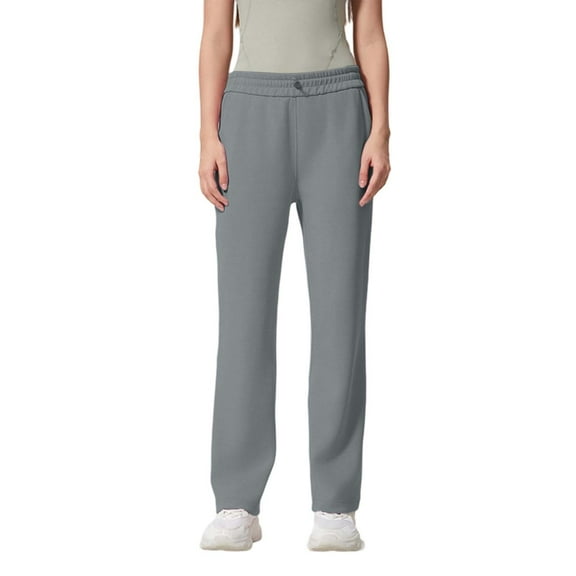 oqasdz Sweatpants Women High Waist Solid Color Loose Fit Straight Leg Comfortable Joggers Daily Casual Pants