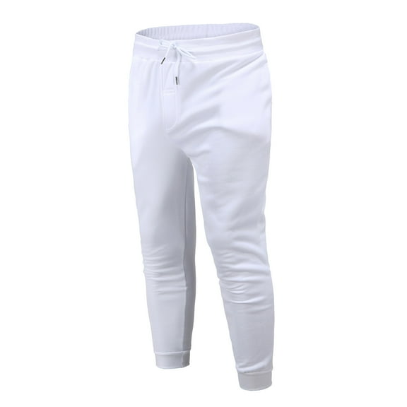 oqasdz Sweatpants for Men Autumn Winter High Street Leisure Loose Sports Running Solid Color Lace Up Sweat Pants