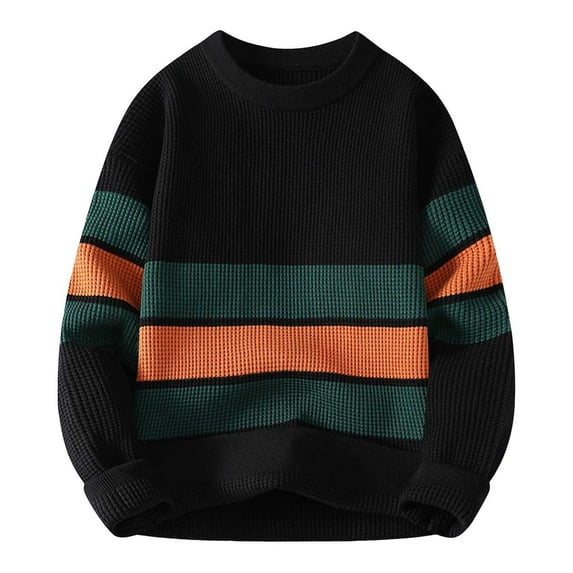 oqasdz Sweatshirts for Men Autumn Winter Crew Neck Sweater Youth Sweater Sweater Base Is Comfortable and Fashionable Pullover