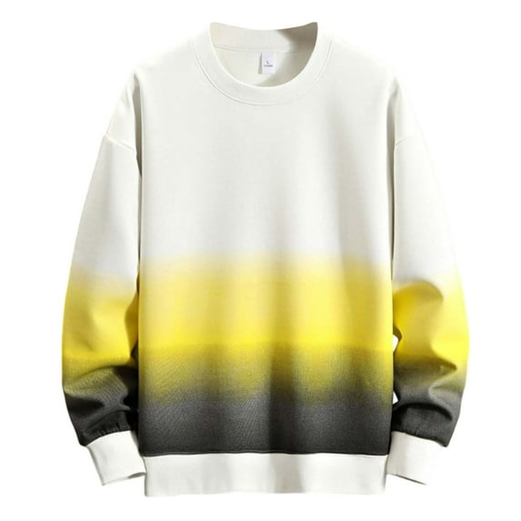 oqasdz Sweatshirts for Men Loose Fit Tie Dye Printed Casual Style Long Sleeve Shirt Jacket Pullover,Size XL