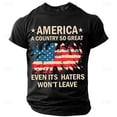 thumbnail image 1 of oqasdz T Shirts Men's 250 Years Casual US National Flag Graphic Comfort Crewneck Tee for Daily Wear 250th Anniversary USA Shirt, 1 of 2