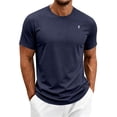 thumbnail image 1 of oqasdz T Shirts for Man Classic Large Sized Sporty Patterned Short Sleeved Round Neck Solid Color Soft T Shirt Breathable Casual Outdoor Tshirts, 1 of 7