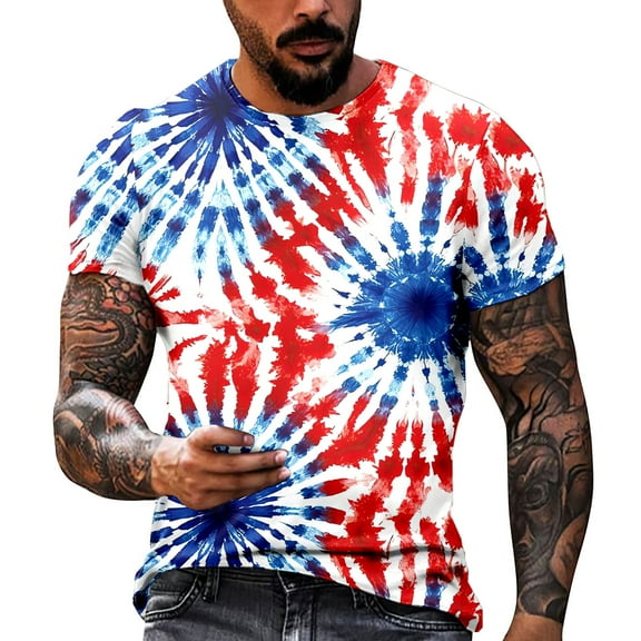 oqasdz T Shirts for Man Summer Casual Fashion Father's Day Printed Hooded Short Sleeved Tee Top