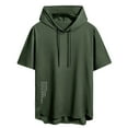 thumbnail image 1 of oqasdz T Shirts for Man Summer Outdoor Sports Casual Style Loose Hooded Short Sleeve Tee Top, 1 of 3