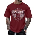 thumbnail image 1 of oqasdz T Shirts for Man for Outdoor Casual Wear Relaxed Fit Rock and Roll Graphic for Summer and Fall Tee Top, 1 of 3