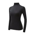 thumbnail image 1 of oqasdz Thermal Underwear for Women Long Sleeve Turtleneck Tops Casual Base Layer Lightweight Slim Fit Seamless Stretchy Lady Fashion Thermal Shirts, 1 of 2