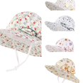 thumbnail image 1 of oqasdz Toddler Baby Girl Floral Print Sun Hat with UPF 50+ Adjustable Straps Beach Hat with Wide Brim Bucket Casual Summer, 1 of 4